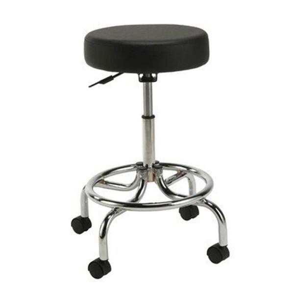 Nexel 19 in. Black Comfort Stool- Chrome CS14BBK